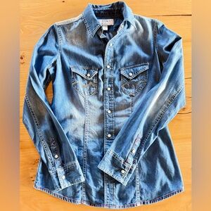 Ryan Michael Denim Button-Up Shirt